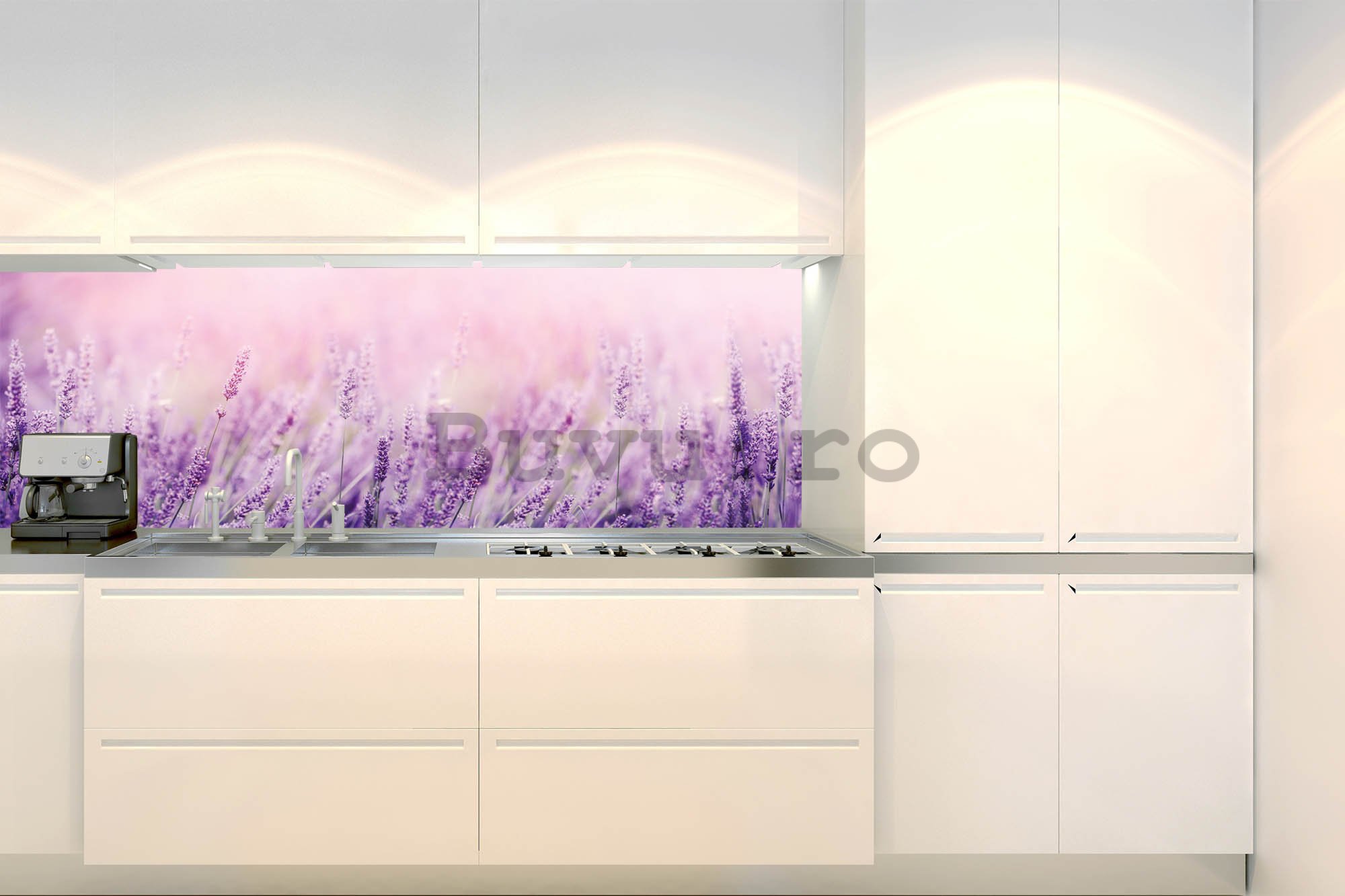 Tapet autoadeziv lavabil pentru bucătărie - Levănțică, 180x60 cm