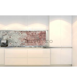 Tapet autoadeziv lavabil pentru bucătărie - Perete ruginit, 180x60 cm