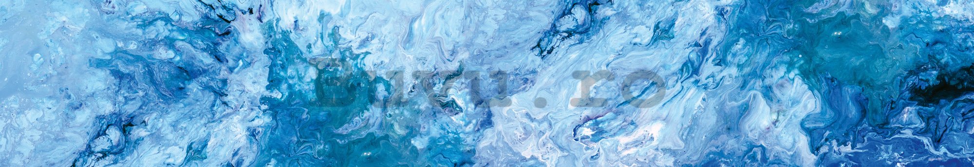 Tapet autoadeziv lavabil pentru bucătărie - Marmură albastră, 350x60 cm