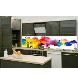 Tapet autoadeziv lavabil pentru bucătărie - Explozie de culori, 260x60 cm