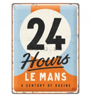 Placă metalică: 24h Le Mans - A Century of Racing - 30x40 cm