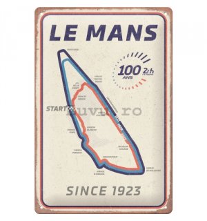 Placă metalică:24h Le Mans - Circuit 100 Ans - 20x30 cm