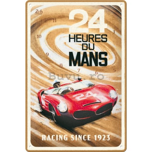 Placă metalică: 24h Le Mans - Red Car 1963 - 20x30 cm