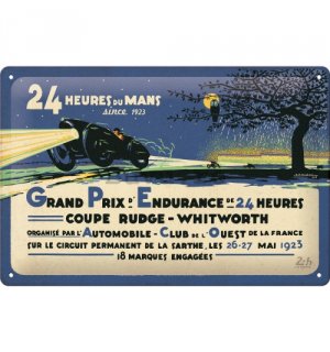 Placă metalică: 24h Le Mans First Race 1923 - 30x20 cm