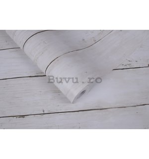 Folie autoadezivă de perete decor lemn alb lemn (1) 45cm x 3m