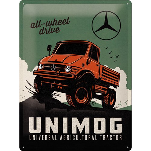 Placă metalică: Daimler Truck Unimog - 40x30 cm