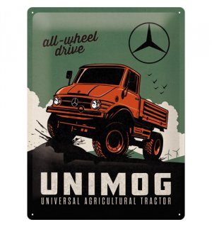 Placă metalică: Daimler Truck Unimog - 40x30 cm