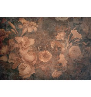 Fototapet vlies: Imitație de flori de epocă - 416x254 cm