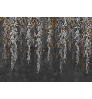Fototapet vlies: Fluturi în ramuri - 416x254 cm