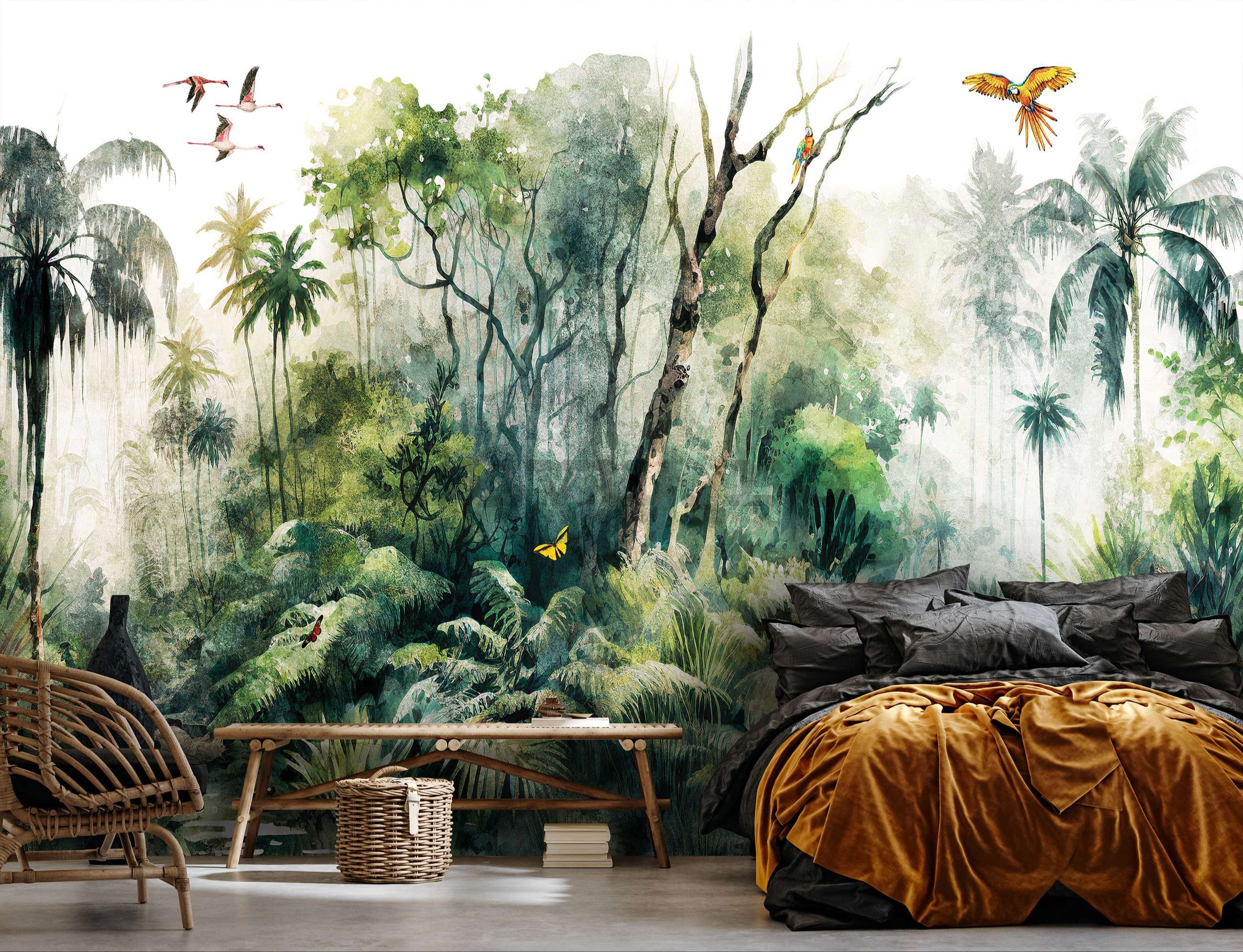 Fototapet vlies: În pădurea tropicală (pictat) - 254x184 cm