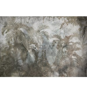 Fototapet vlies: Jungle (imitație de beton) - 254x184 cm