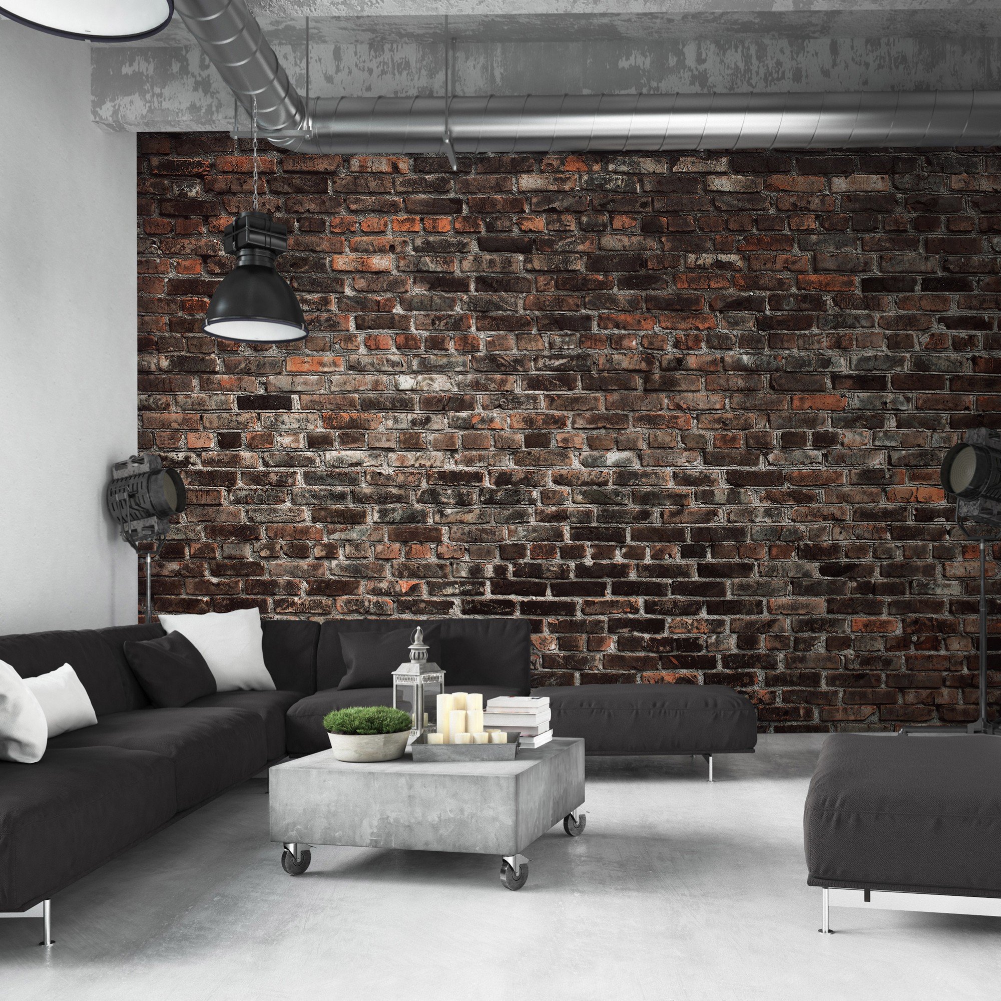 Fototapet vlies: Imitație de zid de cărămidă - 368x254 cm