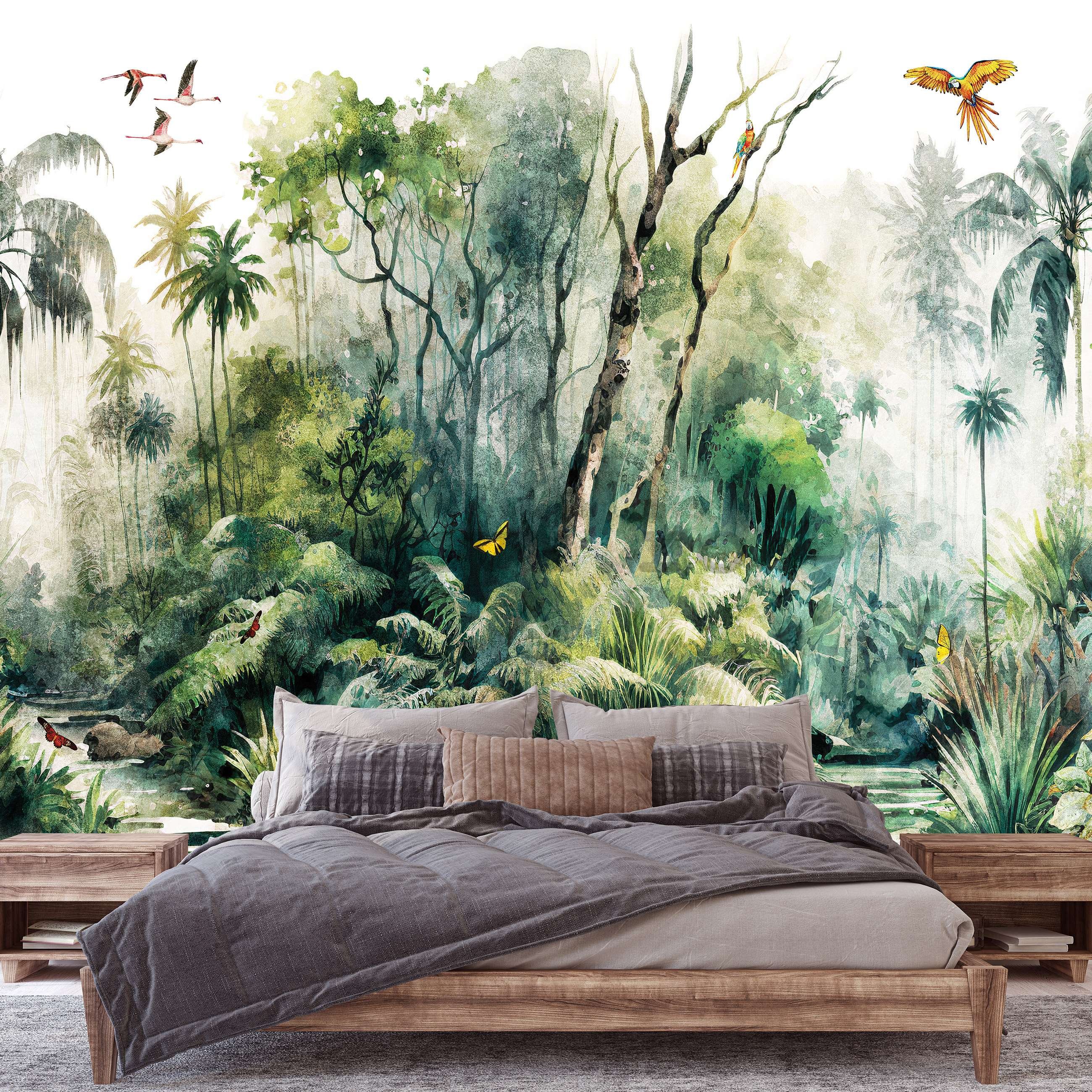 Fototapet vlies: În pădurea tropicală (pictat) - 416x254 cm