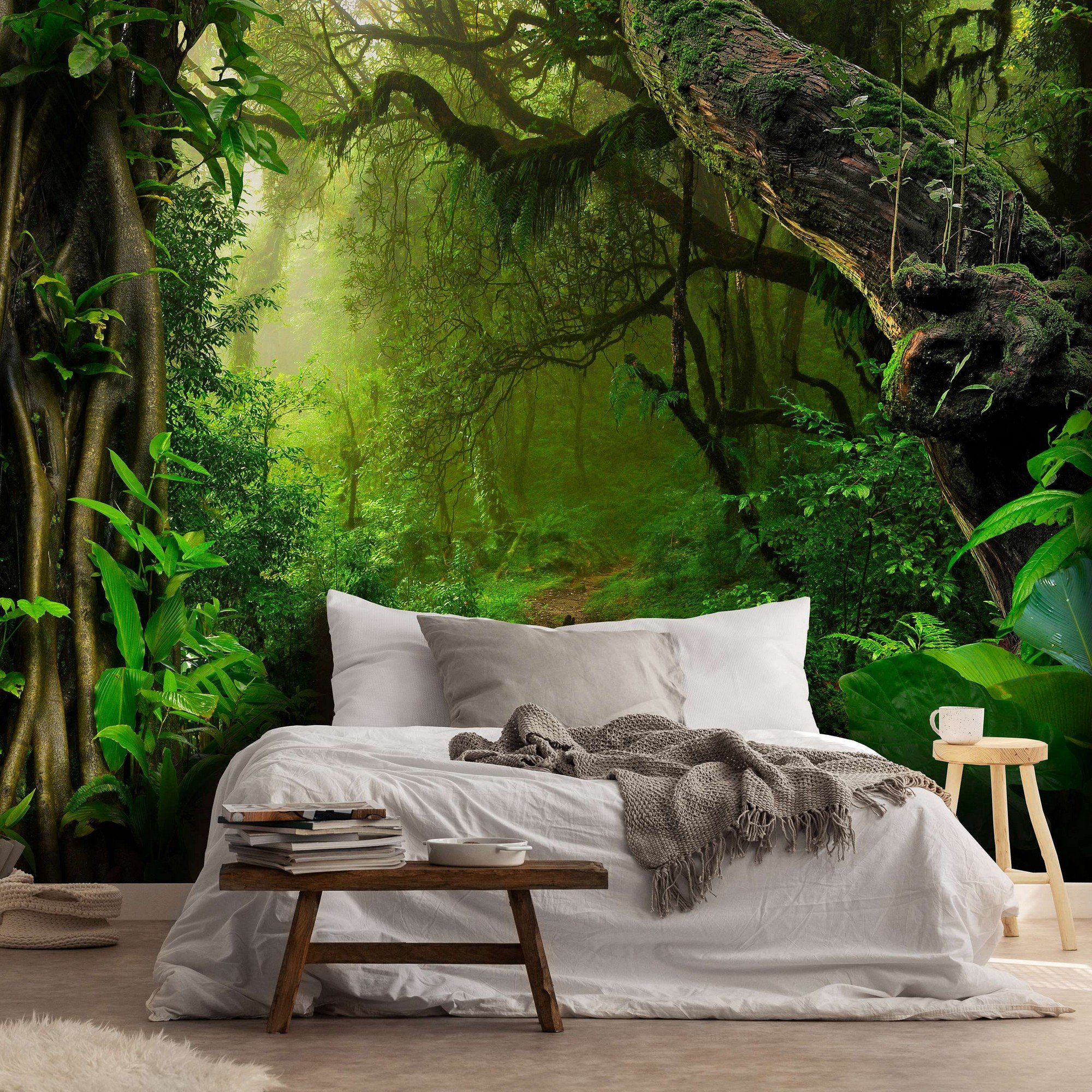 Fototapet vlies: O pasarela in jungla - 254x184 cm