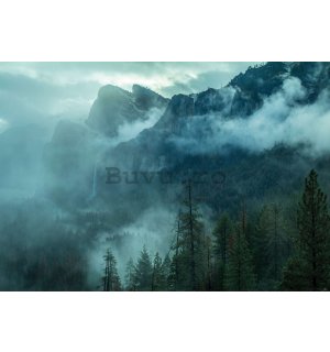 Fototapet vlies: Ceață în munți - 254x184 cm