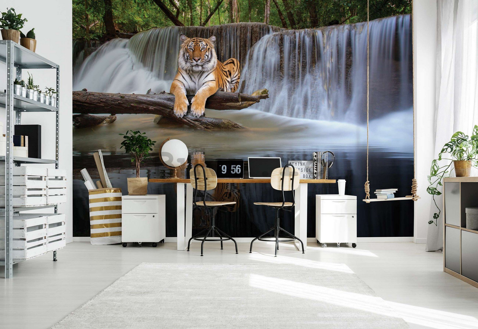 Fototapet vlies: Tigru la cascadă - 254x184 cm