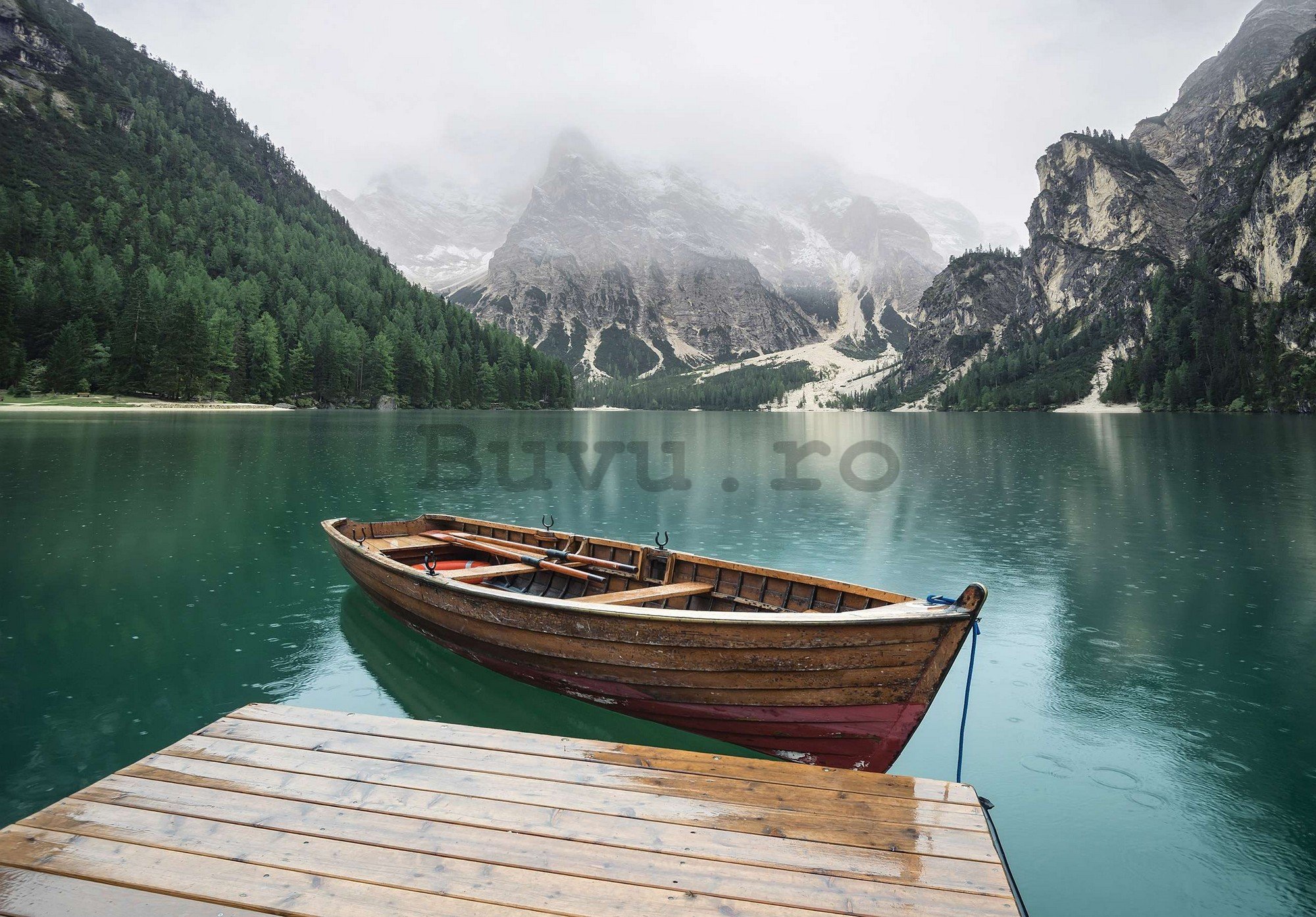 Fototapet vlies: Barcă pe lac - 416x254 cm