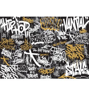 Fototapet vlies: Graffiti (tricolor) - 416x254 cm