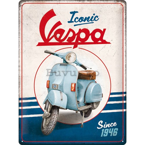 Placă metalică: Vespa - Iconic since 1946 - 30x40 cm