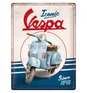Placă metalică: Vespa - Iconic since 1946 - 30x40 cm