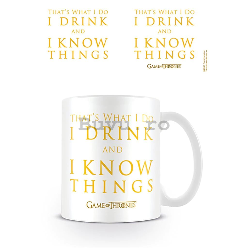 Cană - Game Of Thrones (Drink & Know Things)