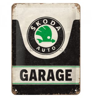 Placă metalică: Škoda Garage - 15x20 cm