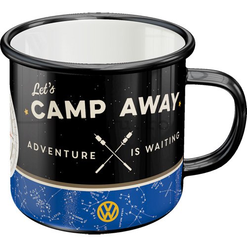 Cană metalică - VW Bulli Let's Camp Away Night
