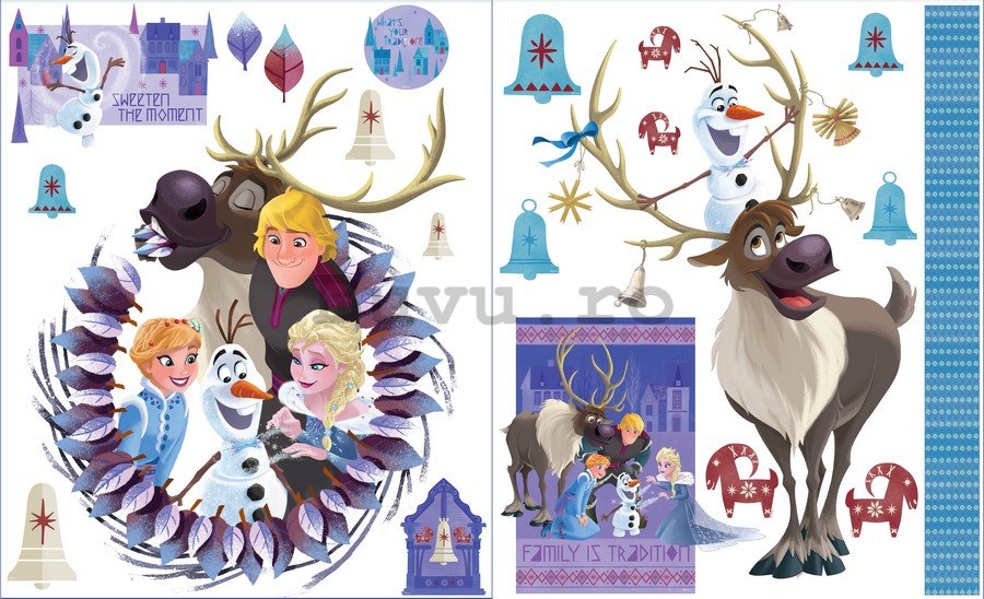 Abțibild pentru perete - Frozen (Olaf și Sven)