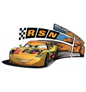 Abțibild pentru perete - Cars (Racing Sports Network)