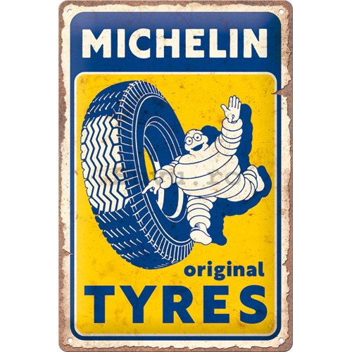 Placă metalică - Michelin - Motorcycle Bibendum