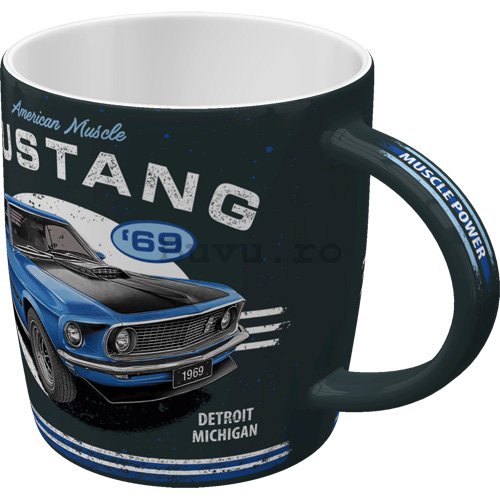 Cană - Ford Mustang - 1969 Mach 1 Blue