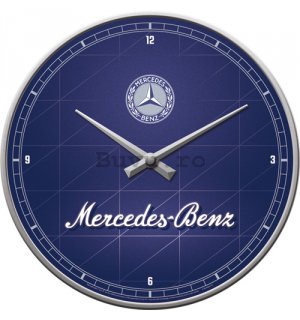 Ceas retro - Mercedes-Benz - Silver & Blue