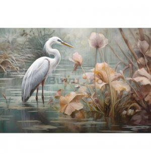 Fototapet vlies: Art Abstract Birds Flowers Nature - 254x184 cm
