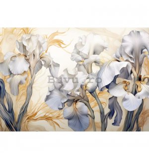Fototapet vlies: Nature Iris Flowers - 254x184 cm