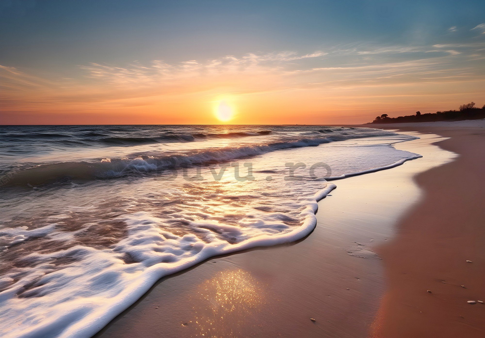 Fototapet vlies: Sea sunset - 254x184 cm