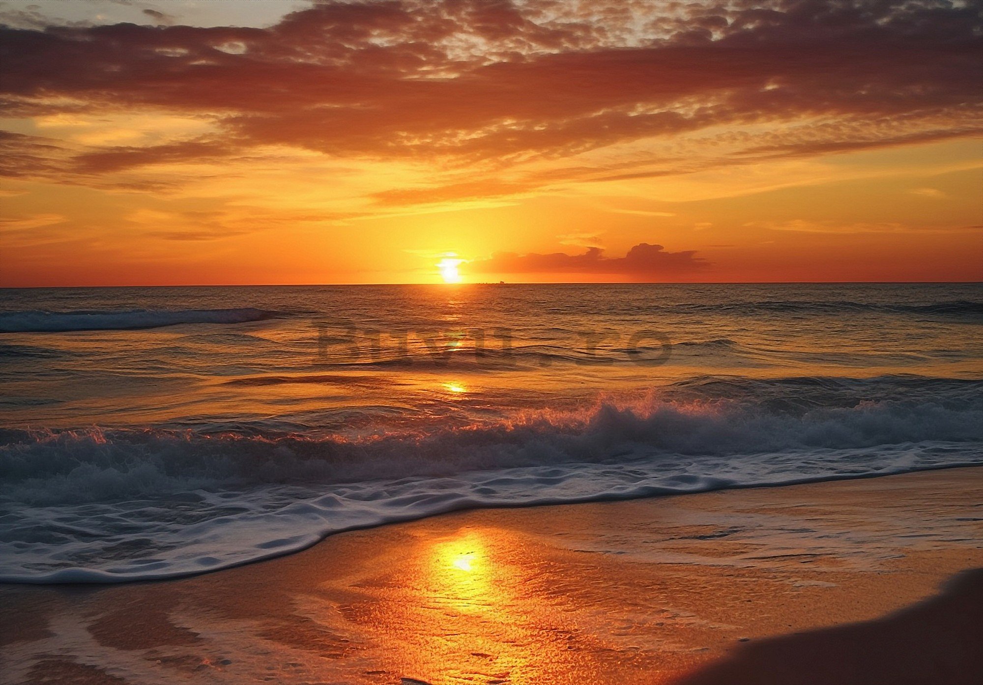 Fototapet vlies: Sea sunrise - 254x184 cm