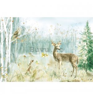 Fototapet vlies: Forest animals - 254x184 cm