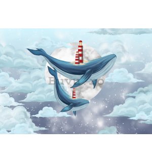 Fototapet vlies: Whales - 254x184 cm