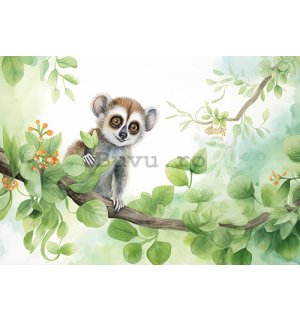 Fototapet vlies: For Children Animals Lemur - 254x184 cm