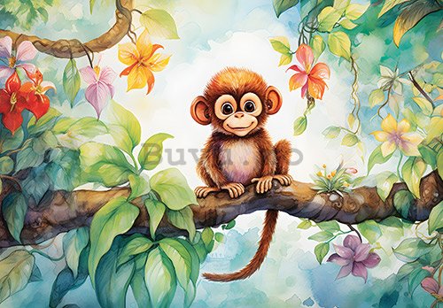 Fototapet vlies: For Children Animals Monkey - 254x184 cm