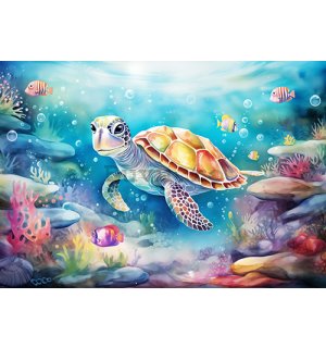 Fototapet vlies: For Children Animals Turtle - 254x184 cm