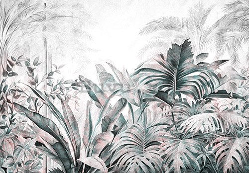 Fototapet vlies: Nature Leaves Exotic Jungle (2) - 254x184 cm