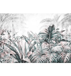 Fototapet vlies: Nature Leaves Exotic Jungle (2) - 368x254 cm