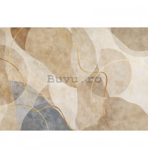 Fototapet vlies: Art abstraction boho gold -152,5x104 cm