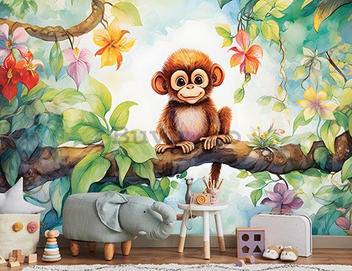 Fototapet vlies: For Children Animals Monkey -152,5x104 cm