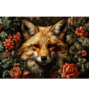 Fototapet vlies: Fox Flowers - 208x146 cm