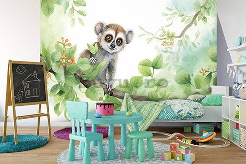 Fototapet vlies: For Children Animals Lemur - 208x146 cm