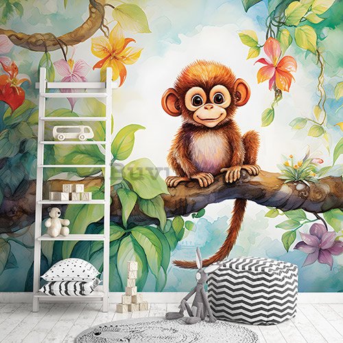 Fototapet vlies: For Children Animals Monkey - 312x219cm