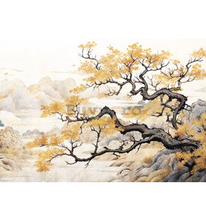 Fototapet vlies: Art Japanese Tree - 312x219cm