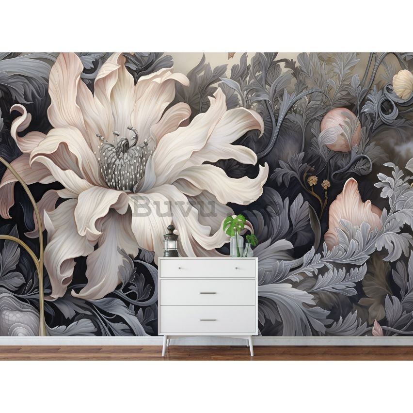 Fototapet vlies: Art Nature Abstract Big Flower - 416x254 cm